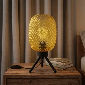 Home Decor Desk Lamp Modern Living Room Bedroom Decorative Atmosphere Led Night Light Bedside Glass Table Lamp