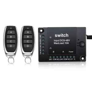 Home Electrical 433 2 Way RF Wireless On Off Light Switch 12V DC 4 Channel Remote Control Switch for Light and Fan