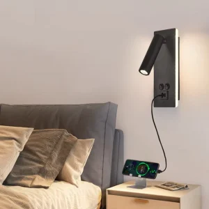Home Hotel Eye Protect LED Reading Light Nickel Plated Glossy Modern Bedside Headboard Wall Lamp