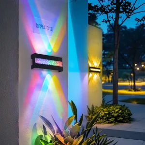 Home Indoor Decor Fancy Light Neon Outdoor Courtyard ABS Led Wall Lamp Lighting Wall Mounted RGB Wall Light
