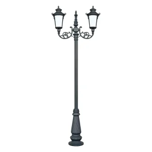 Home Lawn Courtyard Outdoor LED Garden Light Vintage High Pole Garden Lamp