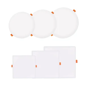 Home Office Indoor Lighting 10w 18w 24w 36w Round Square Smd Recessed Frameless Led Panel Light