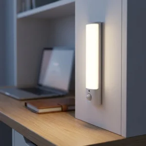 Home Office Magnetic Stick-On Motion Sensor LED Cabinet Night Light