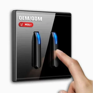 Home Wall Light Switch USB Fast Charging Socket Piano Key Tempered Glass Plug for Hotel Decoration
