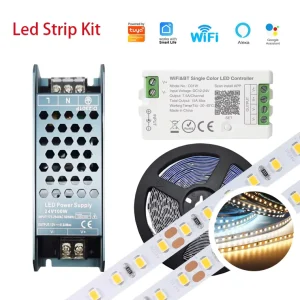 Hot 24v Dimmable White Rgb Rgbww Tuya Smart Wifi Ceiling Led Strip Light for Modern Home House
