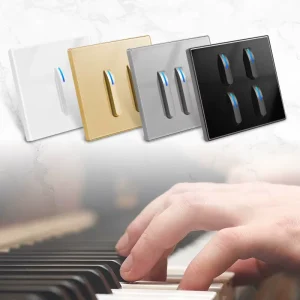 Hot Sales 16A 1 2 3 4 Gang 1Way 2 Way Wall Push Light Switches With Indicator Piano Switch