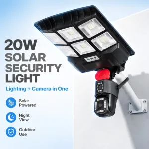 Hot Sales All in One Solar Street Light with 4G 360 CCTV Camera Outdoor Security Monitoring Light for Rural Road Parking Lot