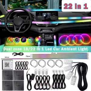 Hot Sales Optical Fiber Car Atmosphere Light Hidden App Voice Control 10W Universal Fitment Magic Colorful Light Strip