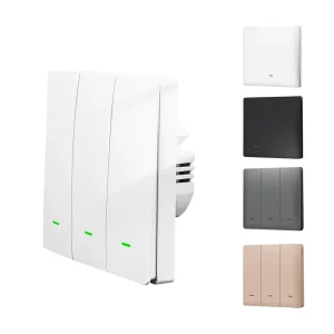 Hot Sales Zigbee WiFi Smart Home Light Switches with Neutral Line Tuya Smart Wall Switch