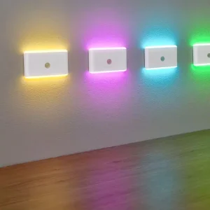 Hot Sellers Colorful Portable RGB Human Body Induction Led Night Lights Sensor Lamps for Porch Bedside Aisle Stair