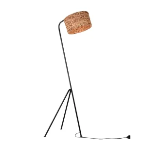 Hot Selling Fashion Floor Lamp Modern Living Room Bedroom Floor Lamp with Led Bulb Metal Grass Woven Lampshade Floor LAMP