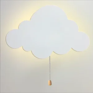 Hot Selling Moon Star Battery Touch Control Creative Indoor LED Mounted Lamp Cloud Shape Cartoon Bedroom Decoration Wall Lamp