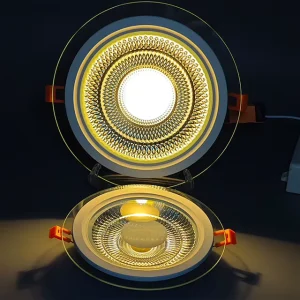 Hot Selling Slim Glass Recessed 6w 9w 12w 18w 24w 30w Double Color Led Glass Panel Light