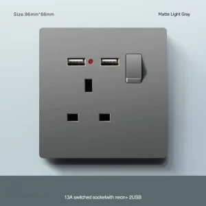 Hot Selling White 10A British Standard Wall Switch Socket Type A+C 20W Fast Charge Durable Indoor Use 250V 10 Year