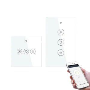 Hot Tuya Smart Switch Dimmable Wifi Switch Durable ABS Remote Touch Wall Switch 10A Max Current RF Remote Control App Control