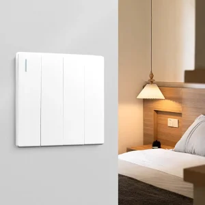 Hotel 16AX 250V 4 Gang 2 Way Electrical Wall Switches Residential