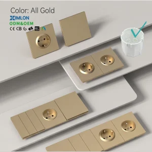 Hotel Family Customize Wall Switches Big Button Large Panel Sockets Best Selling 16A Power Socket Reset Switch Module Supplier