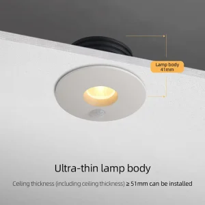 Hotel Home Bedroom Living Room Sensor Round Cylinder COB LED Recessed Downlight