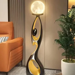Hotel Living Room Corner Resin Sculpture Floor Light Designer Modern Minimalist Art Decoration Standing Led Floor Lamp
