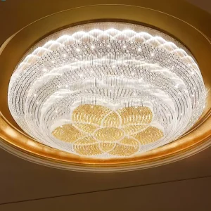 Hotel Lobby Banquet Hall Wedding Ceiling Lamps Metal AC LED Sensor Control Modern Design