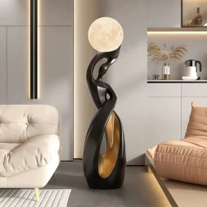 Hotel Nordic Corner Resin Sculpture Floor Light