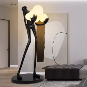 Hotel Nordic Living Room Corner Resin Sculpture E27 LED Floor Lamp Designer Modern Minimalist Art Decoration Standing