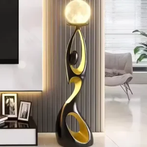 Hotel Nordic Living Room Corner Resin Sculpture Floor Light Postmodern Art Decoration Standing Led Floor Lamp