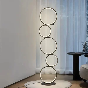 Hotel Post Modern Nordic Stand Metal Round LED Floor Lamps for Decor Living Room Floor Lamps