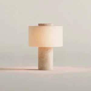 Hotel Restaurant Portable Rechargeable Dimmable LED Desk Light for Bedside Touch Luxury Natural Marble Cordless Stone Table Lamp