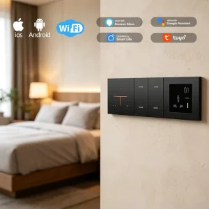Hotel Smart Lighting Switch WiFi Zigbee No Neutral Wire Required with Welcome and Away Modes Timer