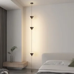 Hourglass Floor Lamp Middle Size LED Iron Living Room Bedroom Sofa Background Wall Decoration Ambient Light Minimalist Bedside