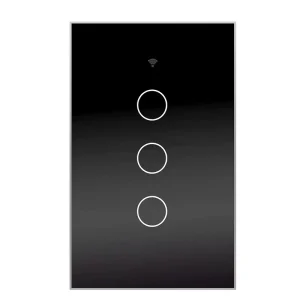Household 10A WiFi Smart Tempered Glass Wall Switch 1 GANG 2way Touch with Indicator Light for Smart App