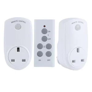 Household Power Socket Switch Remote Control UK Plug No Hub