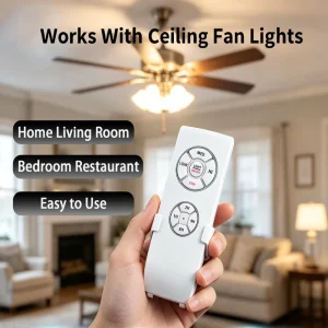 Household Wireless RF Smart Remote Control Switch 30m Range Battery Powered IP42 YK-600 Fan Light
