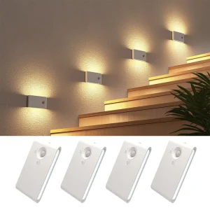 Human Motion Sensor Energy Saving LED Step Light Corridor and Passage Light Staircase Sensor Night Light No Wiring Required