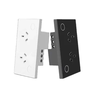 IGOTO Manufacturer SAA AU Standard Smart WiFi Controlled Power Points Double Glass Panel Touch Switch Wall Electric Switch
