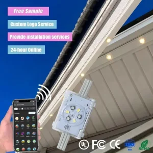 IMW Color Changing Smart Control Eave Lights Aluminum Track DC48V IP68 Holiday Decoration for House Decoration