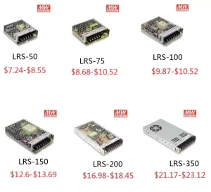 IP20/67 Waterproof Power Adapter 12V 24V 100W 150W 200W LED Driver for LED Strip Transformer LRS/XLG/LPV