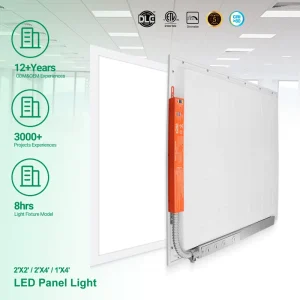 IP44 5CCT Battery Operated Emergency LED Panel Light 4000K ETL DLC for Office School Hospital Conference Room