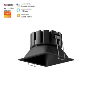 IP44 COB LED Ceiling Spot Light for Hotel Use with DMX ZigBee Control, Tunable Color Temperature and Anti-Glare Fresnel Lens