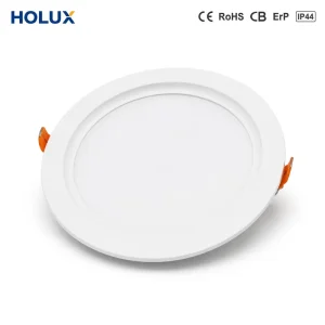 IP44 CRI80 Commercial 12W 4000K 1200lm 100lm/W Recessed Slim LED Panel Downlight