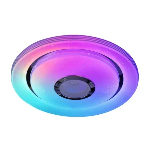 IP44 RGB Smart LED Metal Ceiling Light with App Control, Music Lighting, and Acrylic Shade