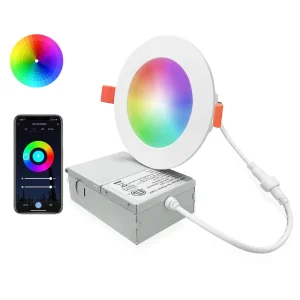 IP54 Aluminum Modern 4 Inch Smart WIFI Adjustable COB LED Dimmable Anti Glare Recessed LED Panel Light for Home Office Party