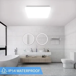 IP54 LED Ceiling Light for Bathroom AC Powered Dustproof Adjustable Color Temperature High CRI 80 Metal