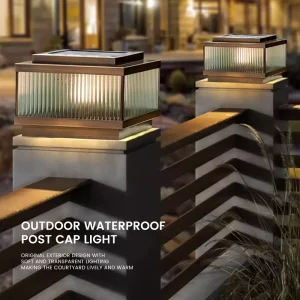 IP55 Waterproof Solar LED Pillar Light for Garden Courtyard Cottage Gate or Fence Wall Decor Battery Powered