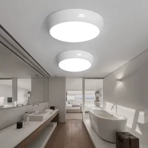 IP65 24W LED Tri-Proof Ceiling Light with Motion Sensor, PC and ABS Surface Mount for Outdoor Bathroom