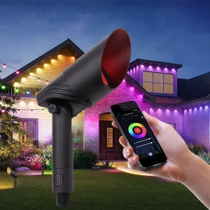 IP65 Adjustable CCT 9-17V AC/DC Smart RGB WiFi Outdoor Low-Voltage Landscape LED Spotlight