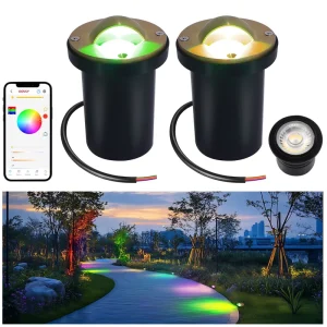 IP65 Brass LED Underground Light Outdoor Recessed Deck Light with Smart App Control