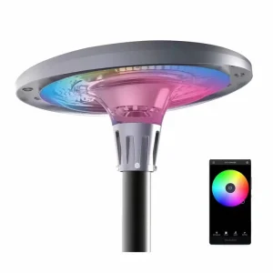 IP65 Energy Saving Waterproof Round Outdoor RGB LED Solar Powered Lamp Street Light Garden Light With App Control
