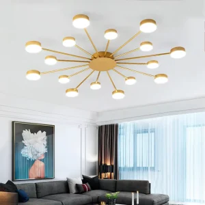 IP65 LED Iron and Acrylic Ceiling Light for Bedroom and Living Room, 3-Color Changeable